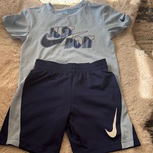 Nike Light Blue and Navy Just Do It Set